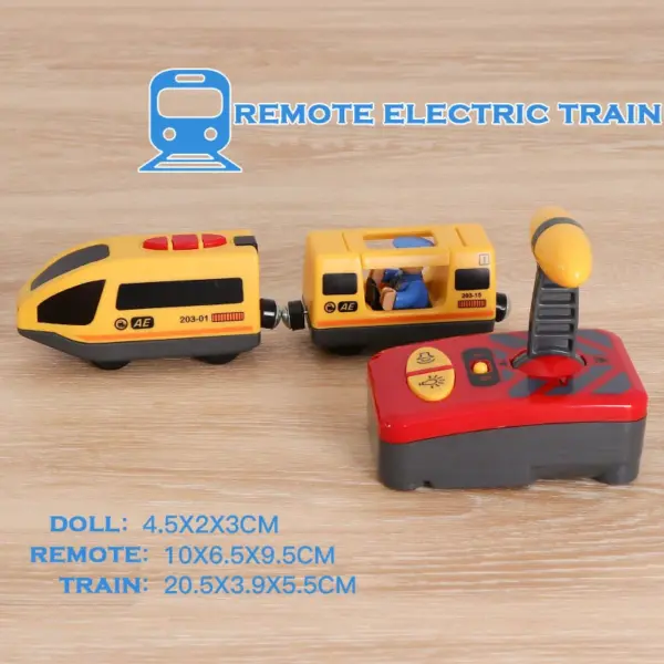 RC Electric Train Set Locomotive Magnetic Train Diecast Slot Toy Fit for Brio Wooden Train Railway Track Toys for Kids Gifts - Image 5