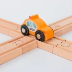 Wooden Railway Track Set Expansion Package DIY Building Blocks Accessories