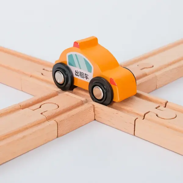 Wood Railway Track Set Expansion Package DIY Building Blocks Accessories Tracks Fit for Biro Wooden Tracks Kids Educational Toys - Image 2