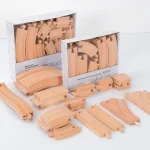 Wooden Railway Track Set Expansion Package DIY Building Blocks Accessories