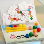 Wooden Clip Beads Color Matching Toy