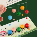 Wooden Clip Beads Color Matching Toy