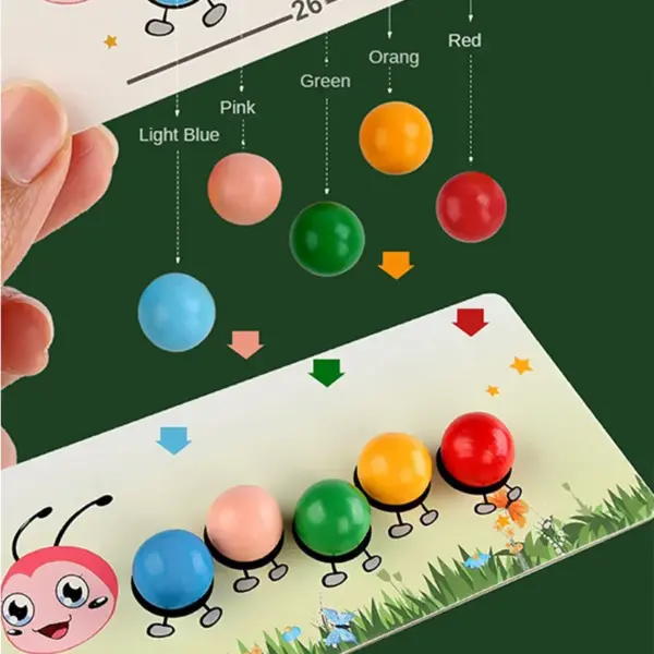 Wooden Clip Beads Games Montessori Toys Color Matching Parish Learning Set Fine Movement Training Educational Toys For Children - Image 3