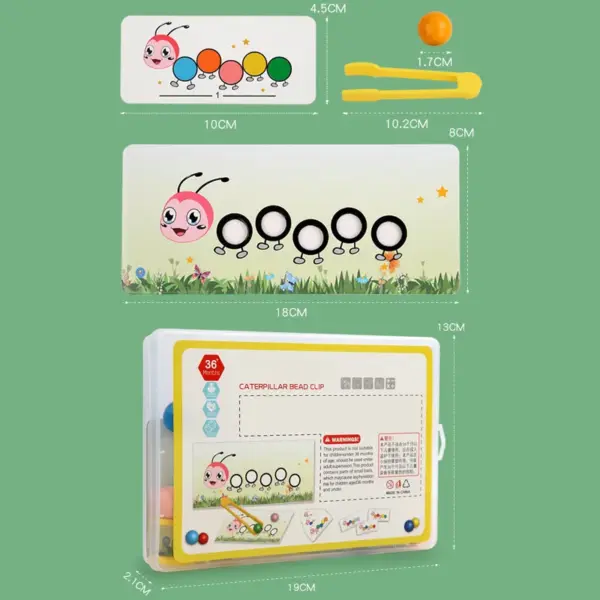 Wooden Clip Beads Games Montessori Toys Color Matching Parish Learning Set Fine Movement Training Educational Toys For Children - Image 5