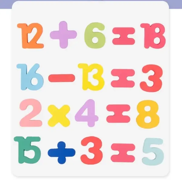 Wooden Puzzle Alphabet Number Shape Matching Board Baby Early Learning 3D Puzzle Preschool Educational Toys For Children - Image 6