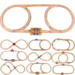 Wooden Tracks Set Circular Orbit Assemble Accessories