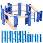 Wooden Spiral Orbit Bridge Piers Accessories