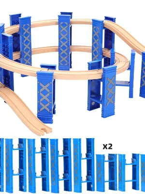 Wooden Spiral Orbit Bridge Piers Accessories