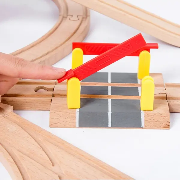 Wooden Train Track Racing Railway All Kinds Of Crane Bridge Track Accessories Fit For Brand Wood Tracks Toys For Children Gift - Image 4