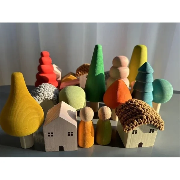 Pastel Wooden Building Blocks