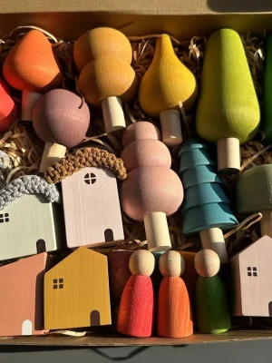 Pastel Wooden Building Blocks