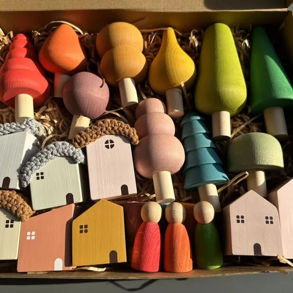 Pastel Wooden Building Blocks