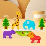 Wooden Tree Stacking Blocks Game