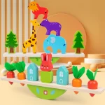 Wooden Tree Stacking Blocks Game