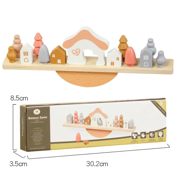 Wooden Tree Stacking Blocks Game