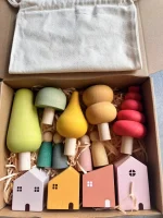 Pastel Wooden Building Blocks