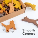 Wooden Stacking Blocks Cat Balancing Game