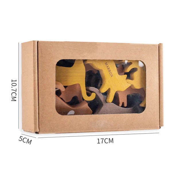 Wooden Stacking Blocks Cat Balancing Game
