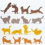 Wooden Stacking Blocks Cat Balancing Game