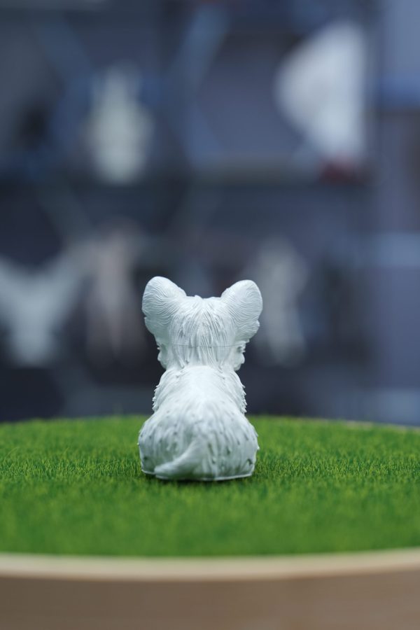 Cute Sitting West Highland Dog Resin Model, Animal Figurine Educational Toy