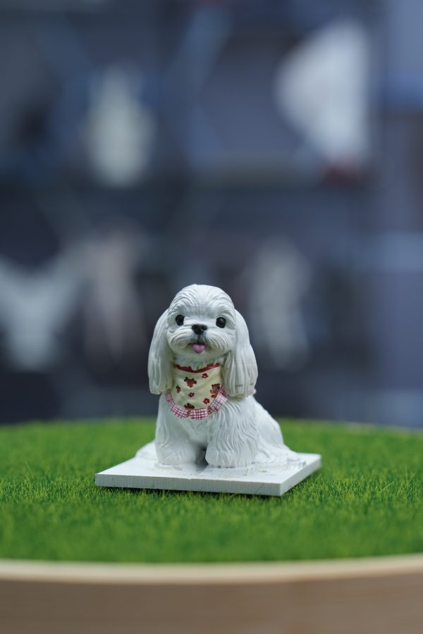 Bandana Maltese Dog Resin Pet Figurine Toy