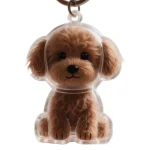 Clear Pet Fur Memorial Keychain for Dog & Cat (5-Pack)