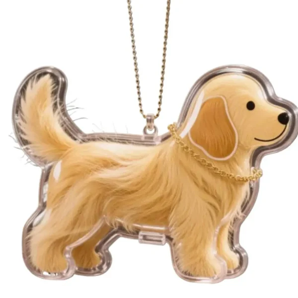 Clear Pet Fur Memorial Keychain for Dog & Cat (5-Pack)