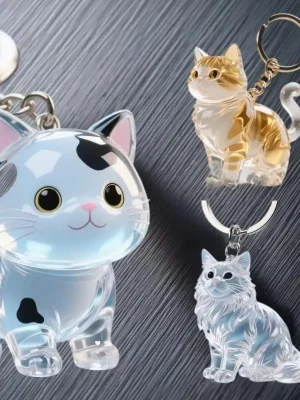 Cat Hair Storage Keychain Pendant (HB05) (10-Pack)