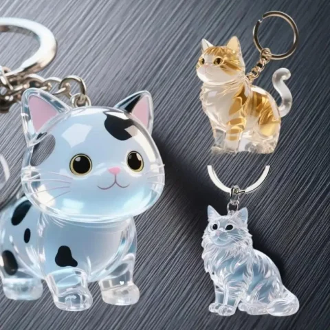 Cat Hair Storage Keychain Pendant (HB05) (10-Pack)