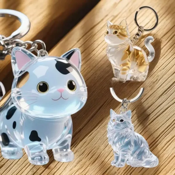 Animal Fur Capsule Keychain – Style A (5-Pack)