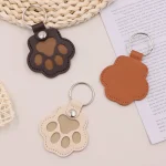 PU Leather Pet Fur Memorial Locket Keychain (12-Pack)