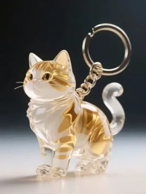 Animal Fur Capsule Keychain – Style A (5-Pack)