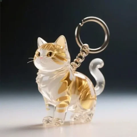 Animal Fur Capsule Keychain – Style A (5-Pack)