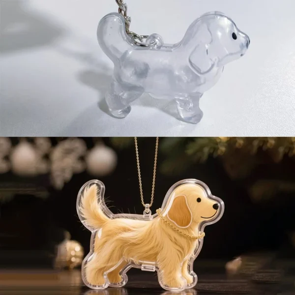 Puppy Fur Keepsake Capsule Keychain  (5-Pack)