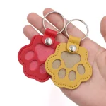 PU Leather Pet Fur Memorial Locket Keychain (12-Pack)