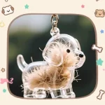 Puppy Fur Keepsake Capsule Keychain  (5-Pack)
