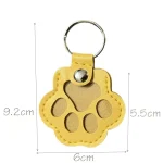 PU Leather Pet Fur Memorial Locket Keychain (12-Pack)