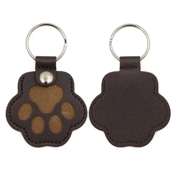 PU Leather Pet Fur Memorial Locket Keychain (12-Pack)