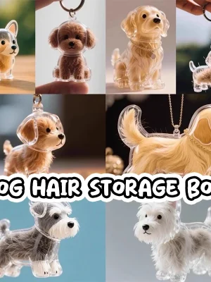 Puppy Fur Keepsake Capsule Keychain  (5-Pack)