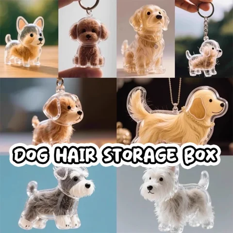 Puppy Fur Keepsake Capsule Keychain  (5-Pack)