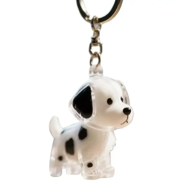 Clear Pet Fur Memorial Keychain for Dog & Cat (5-Pack)