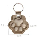 PU Leather Pet Fur Memorial Locket Keychain (12-Pack)