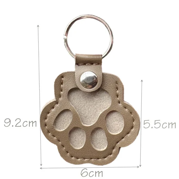 PU Leather Pet Fur Memorial Locket Keychain (12-Pack)
