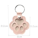 PU Leather Pet Fur Memorial Locket Keychain (12-Pack)