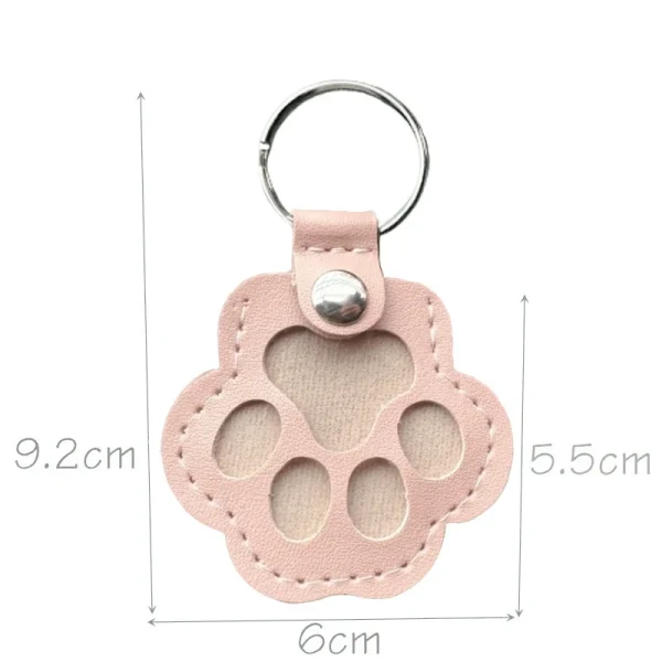 PU Leather Pet Fur Memorial Locket Keychain (12-Pack)