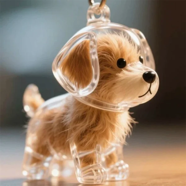 Puppy Fur Keepsake Capsule Keychain  (5-Pack)