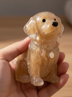 Clear Pet Fur Memorial Keychain for Dog & Cat (5-Pack)
