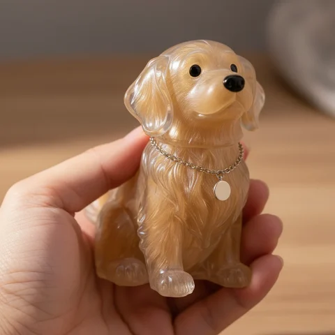 Clear Pet Fur Memorial Keychain for Dog & Cat (5-Pack)