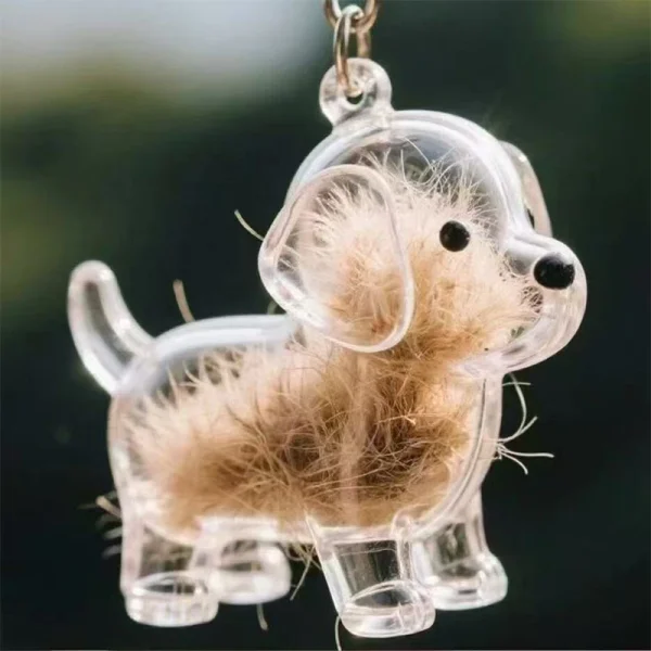 Puppy Fur Keepsake Capsule Keychain  (5-Pack)