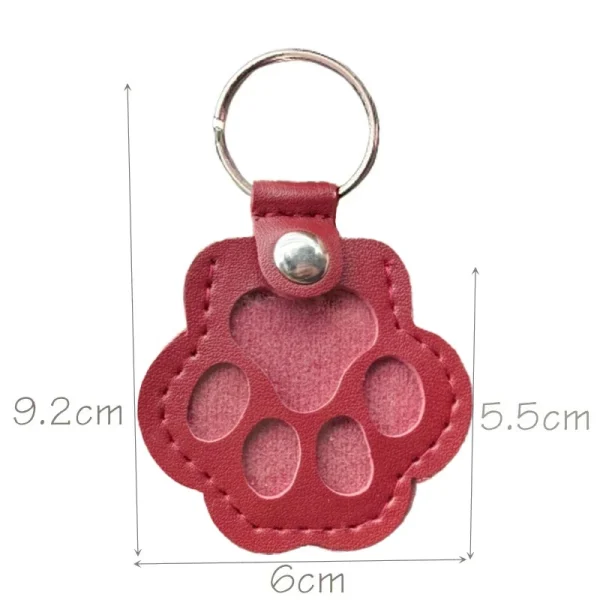 PU Leather Pet Fur Memorial Locket Keychain (12-Pack)